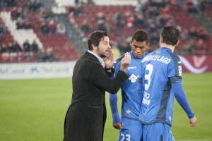 Quique Sánchez Flores en su debut con el Getafe.
