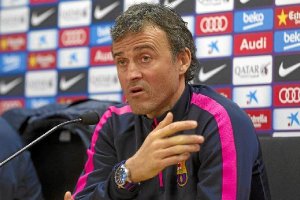 Luis Enrique en rueda de prensa.