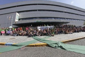 Protesta de trabajadores públicos del sector educativo