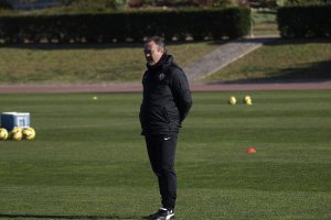 JIM en el entreno de este viernes.