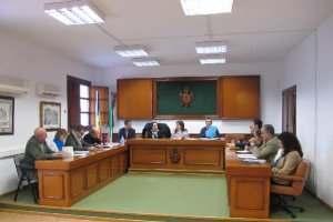 Pleno municipal en el que se aprobó el presupuesto de 2015.
