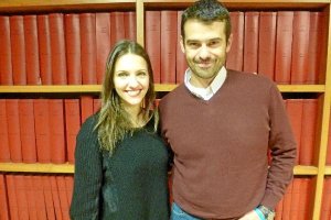 Ana Ruiz y Enrique Sánchez, ayer en LA VOZ.