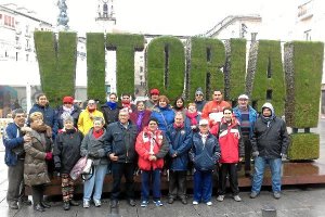 Los peñistas de Milhojas dando la vuelta a España.