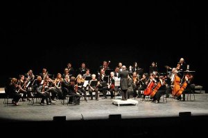 The Original Johann Strauss Orquestra durante su actuación de anoche