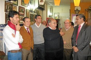 Torres Jerez con Jesús Almería, José Olivencia, los hermanos Ramón y Jorge Pérez Company y Paco Papi