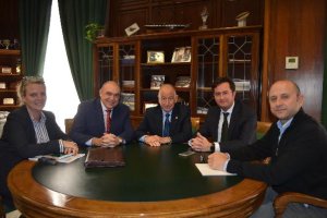 Imagen de la reunión celebrada en la Diputación