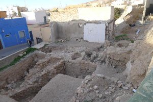 Restos encontrados junto a la calle de Santa María.