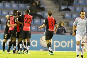 Celebración del gol de Hemed.