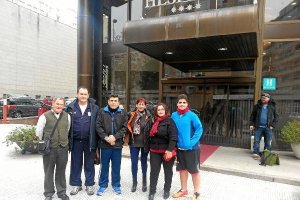 Aficionados del Almería en Vigo.