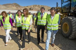 Susana Díaz, en las obras de la Variante de Albox.