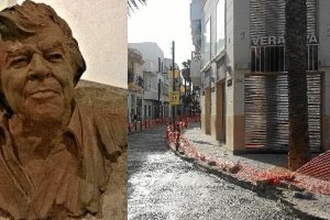 El boceto en arcilla y las obras en la calle Sorbas