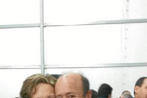 El presidente junto a su señora en una noche inolvidable.