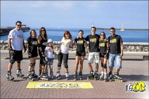 Patinadores.