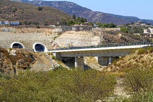 Vías y túneles en la zona de Gafarillos