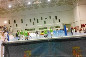 Una jugada del partido.