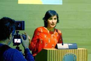 Lola Parra, ayer durante el estreno.