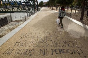 Pintadas en el lugar de los incidentes.
