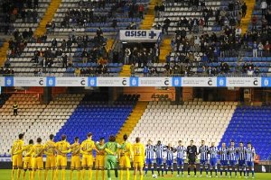 Minuto de silencio en el Estadio de Riazor.