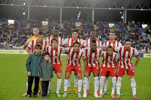 El once del Almería ante el Rayo.