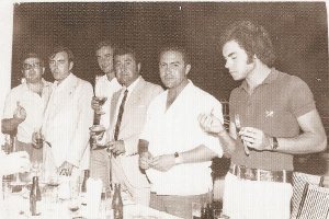 Con Paco Gongora en una celebración. Ellos dieron vida a la A. D. Almería.