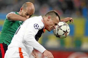 Una jugada del partido.