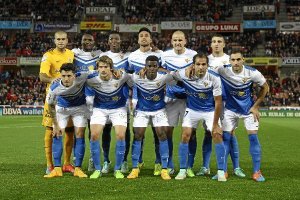 El once del Almería en Granada.