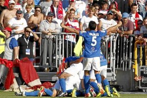 Una imagen del partido de la pasada Liga.