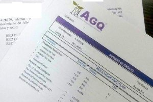 Datos del análisis sobre la calidad del agua.