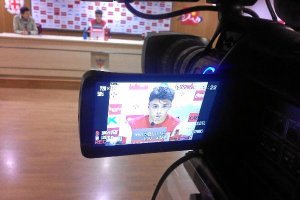 Ximo Navarro, este lunes en la sala de prensa.