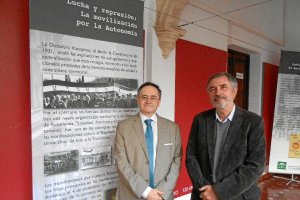 Inauguración de la muestra con Rafael Salazar y Luis Naranjo.