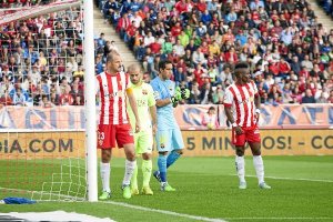 Una jugada del partido.