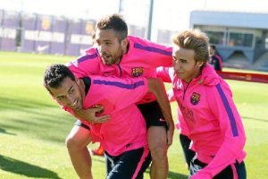 Busquet se lo toma con buen humor.