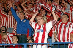 Aficionados del Atlético.