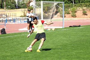 Ximo en el entrenamiento de este jueves.