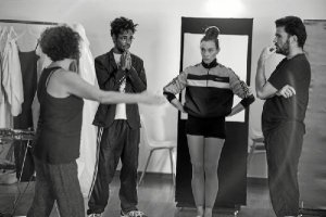 Ensayo de ‘Mujeres encontradas’ del colectivo escénico La Confluencia. 