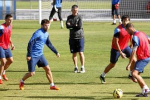 Un entrenamiento del Levante.