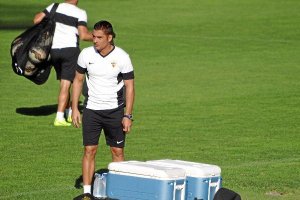 Francisco en el entrenamiento de este viernes.