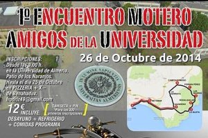 El cartel del I Encuentro Motero Amigos de la Universidad.