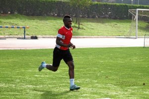 Thievy en el entrenamiento de este miércoles.