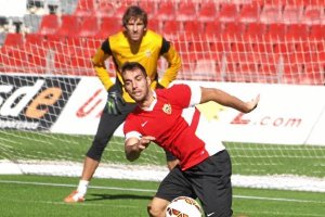 Trujillo en el entreno de este jueves.