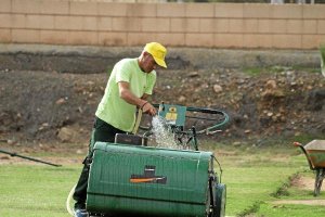 Pepe Morales en el campo de La Vega.