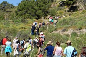 Participantes en una ruta de senderismo del Patronato de Deportes de Almería.