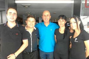 Con los camareros de Tentempié.