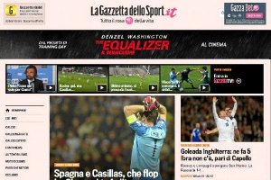 Portada de La Gazzetta dello Sport con España como noticia principal.