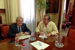 Andrés García Lorca y Miguel Ángel Castillo en la reunión de ayer.