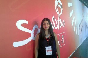 Noemí Cruz en la clausura del Congreso del PSOE.