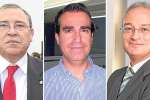 Francisco Góngora (Agrocolor), Luis Miguel Martínez (Agrocolor) y Avelino Brito (Aenor)
