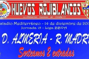Cartel del sorteo que realiza la peña rojiblanca.