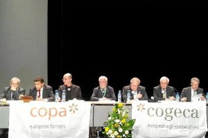 Congreso de agricultores europeos ayer en Bruselas