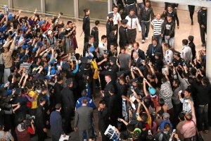 Messi, a su llegada a Pekín.